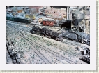 s0_067_49-39-35_jul68 * Coaling Numbers 39 and 49 outbound from the turntable for the passenger run to Port, short combine Number 5 for Daphetid being attached to the rear of the train at Austin Street station as the Cooper Electric trolley waits. * 4264 x 2928 * (3.97MB)